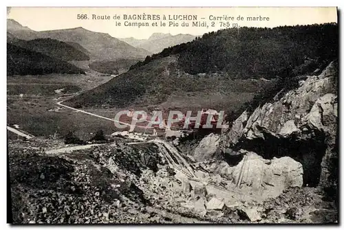 Ansichtskarte AK Carrieres Route de Bagneres de Luchon Carriere de marbre le Campan et le Pic du Midi