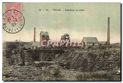 Cartes postales Carrieres Trelaze Ardoisieres un puits
