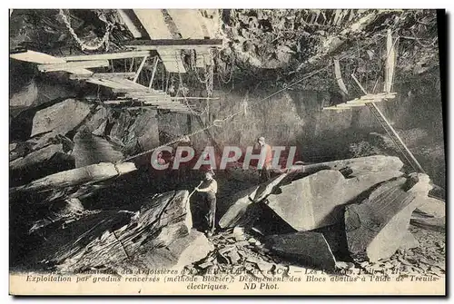 Cartes postales Commission des ardoisieres d'Angers Lariviere Exploitation par gradins renverses