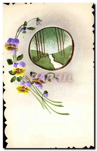 Cartes postales Fantaisie (dessin a la main) Fleurs