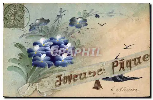 Cartes postales Fantaisie (dessin a la main) Fleurs Paques