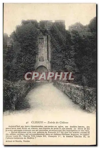 Cartes postales Clisson Entree du Chateau