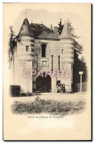 Cartes postales Entree du Chateau de Fleurginy Enfants