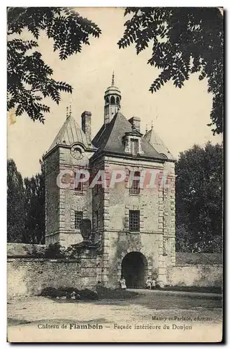 Cartes postales Chateau de Flamboin Facade interieure du donjon