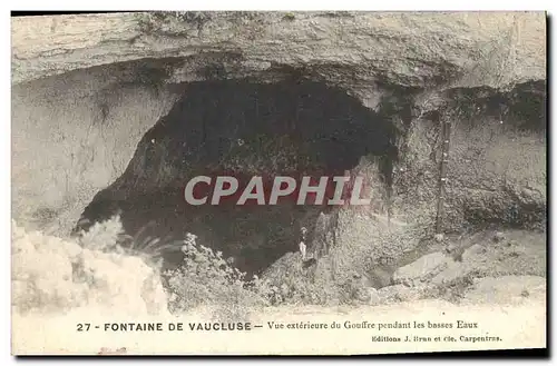 Ansichtskarte AK Grotte Grottes Fontaine de Vaucluse Vue exterieure du gouffre pendant les basses eaux