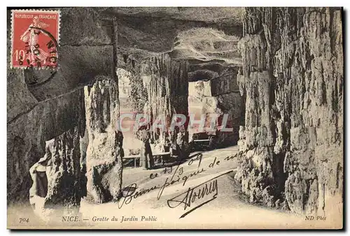 Ansichtskarte AK Grotte du jardin public Nice Grottes