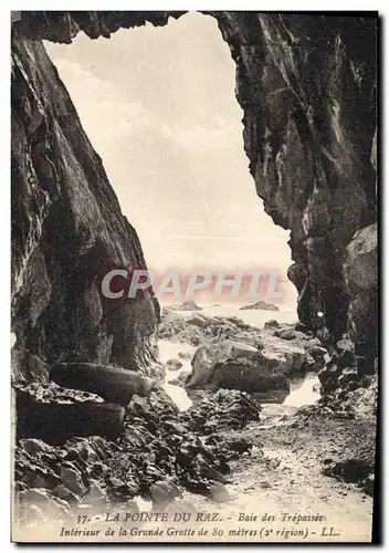 Ansichtskarte AK Grotte Grottes La Pointe du Raz Baie des Trepasses Interieur de la grande grotte