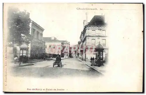 Cartes postales Chatellerault Rue du Berry et Palais de justice