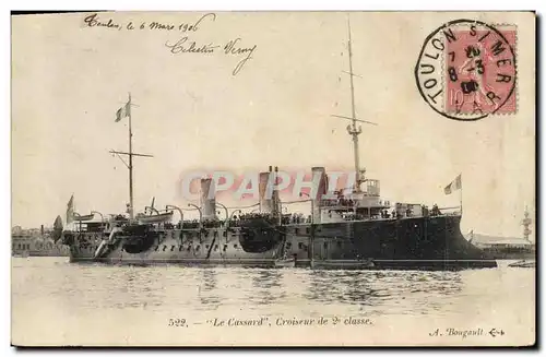 Ansichtskarte AK Bateau de Guerre Le Cassard Croiseur de 2eme classe