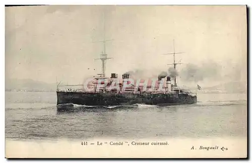 Cartes postales Bateau de Guerre Le Conde Croiseur Cuirasse