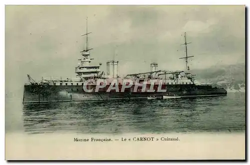Cartes postales Bateau de Guerre Le Carnot Cuirasse