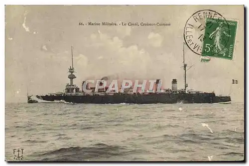 Cartes postales Bateau de Guerre Le Conde Croiseur Cuirasse