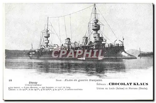 Cartes postales Bateau de Guerre Chanzy Croiseur Cuirasse