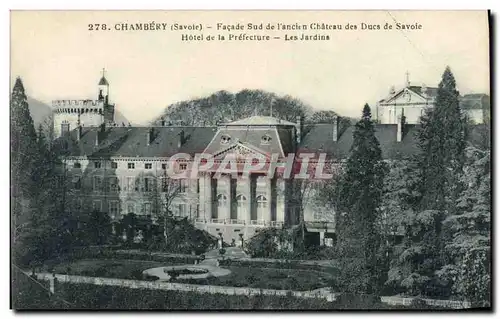 Ansichtskarte AK Chambery Facade Sud de l'ancien chateau des Ducs de Savoie Hotel de la Prefecture Les jardins
