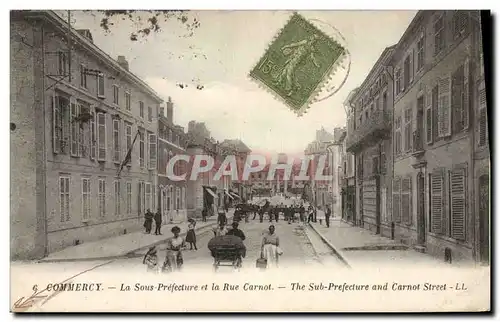 Cartes postales Commercy La Sous Prefecture et la Rue Carnot