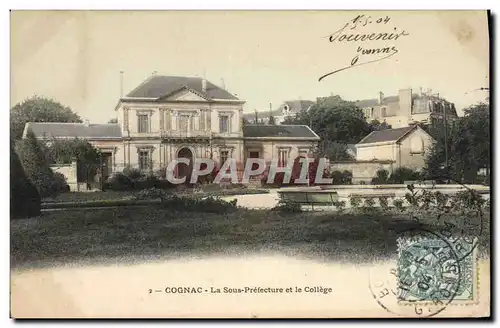 Cartes postales Cognac La Sous Prefecture et le College