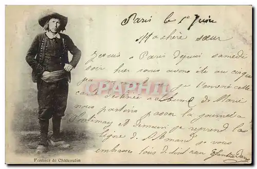 Cartes postales Folklore Fermier de Chateaulin