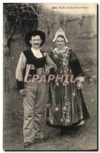 Cartes postales Folklore Maries des environs d'Auray Mariage