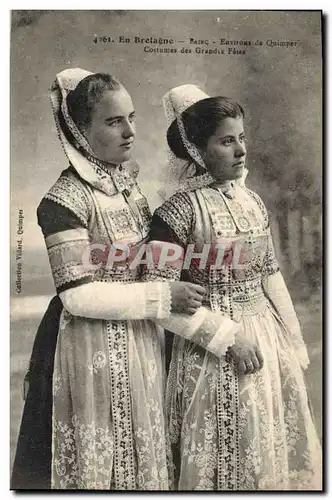 Cartes postales Folklore Briec Environs de Quimper Costumes des grandes fetes