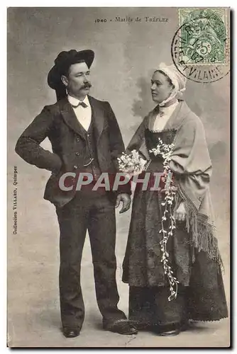 Cartes postales Folklore Maries de Treflez Mariage