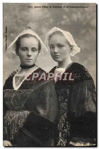 Cartes postales Folklore Jeunes filles de Carnac et de Locmariaquer