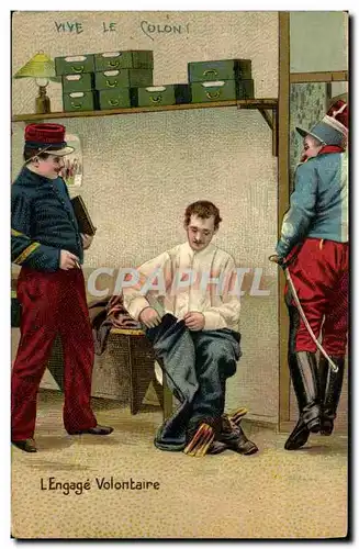 Cartes postales Militaria Vive le colon L'engage volontaire
