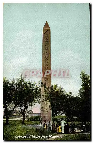 Ansichtskarte AK Egypte Egypt Obelisque d'Heliopolis a Matarieh