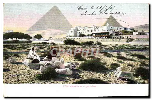 Cartes postales Egypte Egypt Hotel Mena House et pyramides