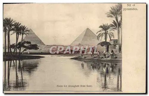 Ansichtskarte AK Egypte Egypt Nil et Pyramides