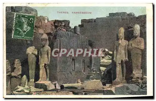 Ansichtskarte AK Egypte Egypt Thebes Ramsesseum