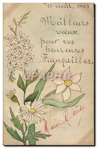 Cartes postales Fantaisie (dessin a la main) Fleurs