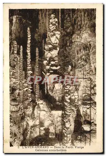 Ansichtskarte AK Grotte Grottes L'Aven Armand Dans la foret vierge Colonnes encorbellees