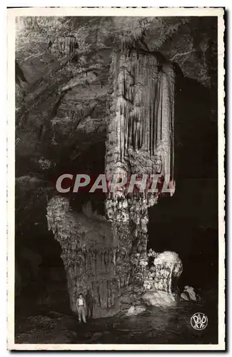 Ansichtskarte AK Grotte Grottes Aven d'Orgnac Le grand pilier rouge et blanc de la premiere Salle Rouge