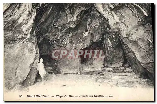 Ansichtskarte AK Grotte Grottes Douarnenez Plage du Ritz Entree des grottes