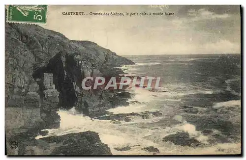 Ansichtskarte AK Grotte Grottes des sirenes le petit puits a maree haute Carteret