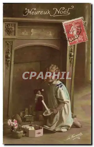 Cartes postales Fantaisie Enfant Poupee Noel