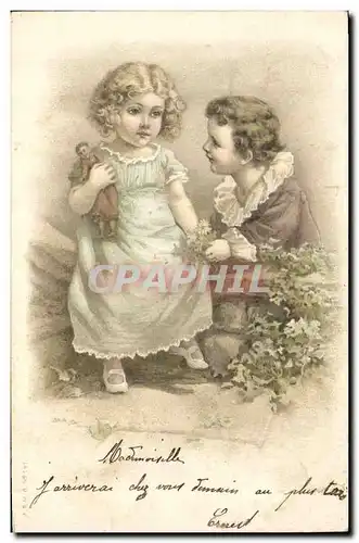 Cartes postales Fantaisie Enfants Poupee
