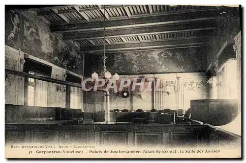 Cartes postales Palais de Justice Ancien Palais Episcopal La Salle des Assises Carpentras