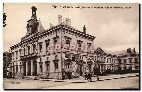 Cartes postales Chatellerault Hotel de ville et Palais de Justice