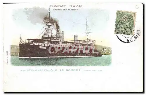 Ansichtskarte AK Bateau de Guerre Le Carnot Cuirasse d'escadre