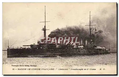 Ansichtskarte AK Bateau de Guerre Condorcet Dreadnought de 1ere classe