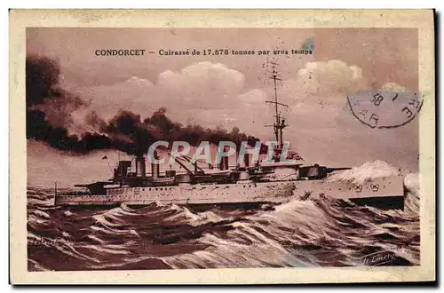 Ansichtskarte AK Bateau de Guerre Condorcet Cuirasse