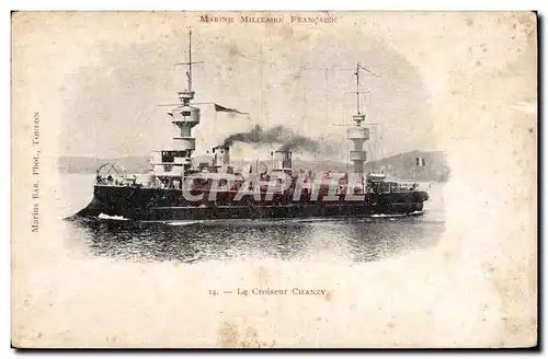 Cartes postales Bateau de Guerre Le croiseur Chanzy