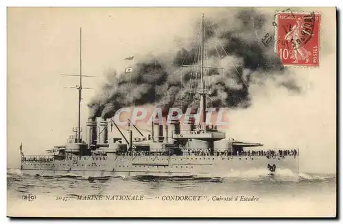 Cartes postales Bateau de Guerre Condorcet Croiseur d'escadre
