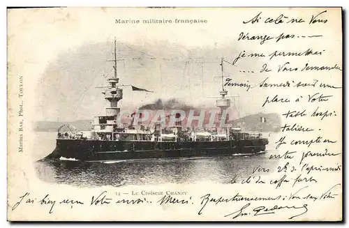Cartes postales Bateau de Guerre Le croiseur Chanzy