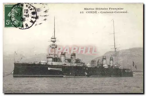 Cartes postales Bateau de Guerre Conde Croiseur Cuirasse