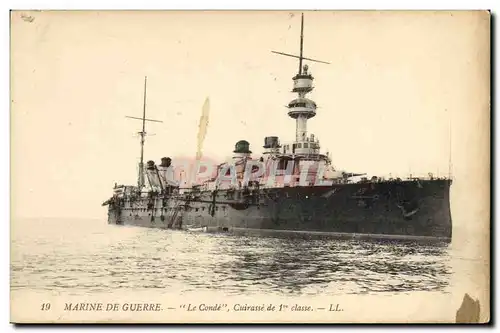 Cartes postales Bateau de Guerre Le Conde Cuirasse de 1ere classe