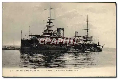 Cartes postales Bateau de Guerre Carnot Cuirasse d'escadre