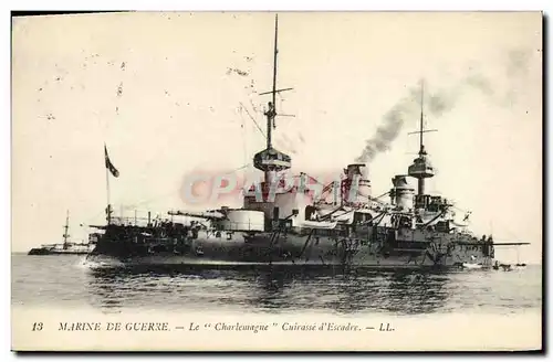 Ansichtskarte AK Bateau de Guerre Le Charlemagne Cuirasse d'escadre