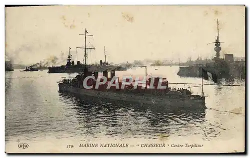 Cartes postales Bateau de Guerre Chasseur Contre torpilleur